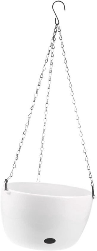Hangende Bloempot - Plantenmand Muurdecoratie - Planten Binnen Buiten - Hydrocultuur Systeem - 24x24x13.4CM - Wit