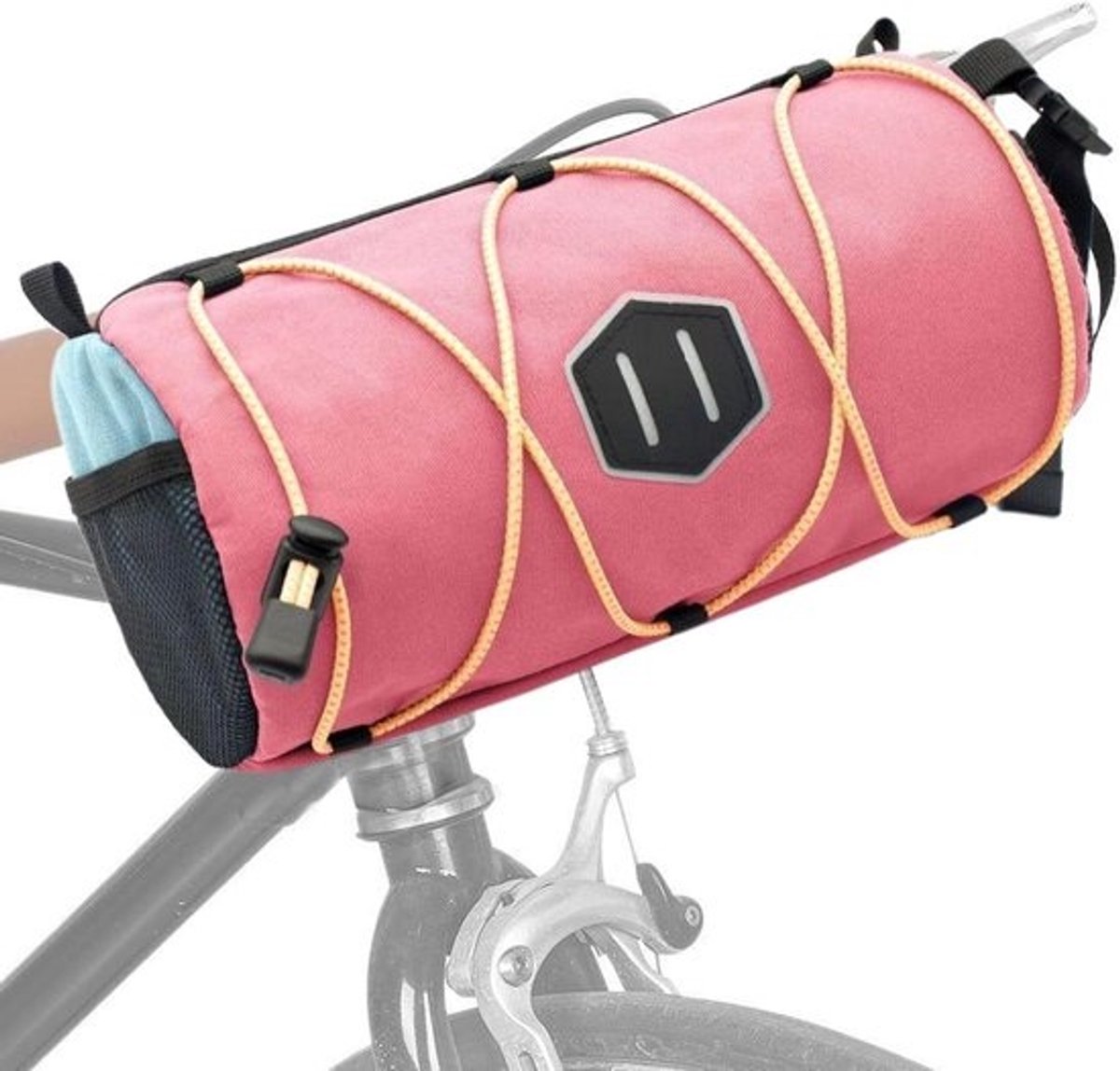 Stuurtassen voor fietsen, racefiets stuurtas, fietsaccessoires, gereedschapshendrager met reflecterende strips, cilinderopslag voor woon-werkverkeer reizen