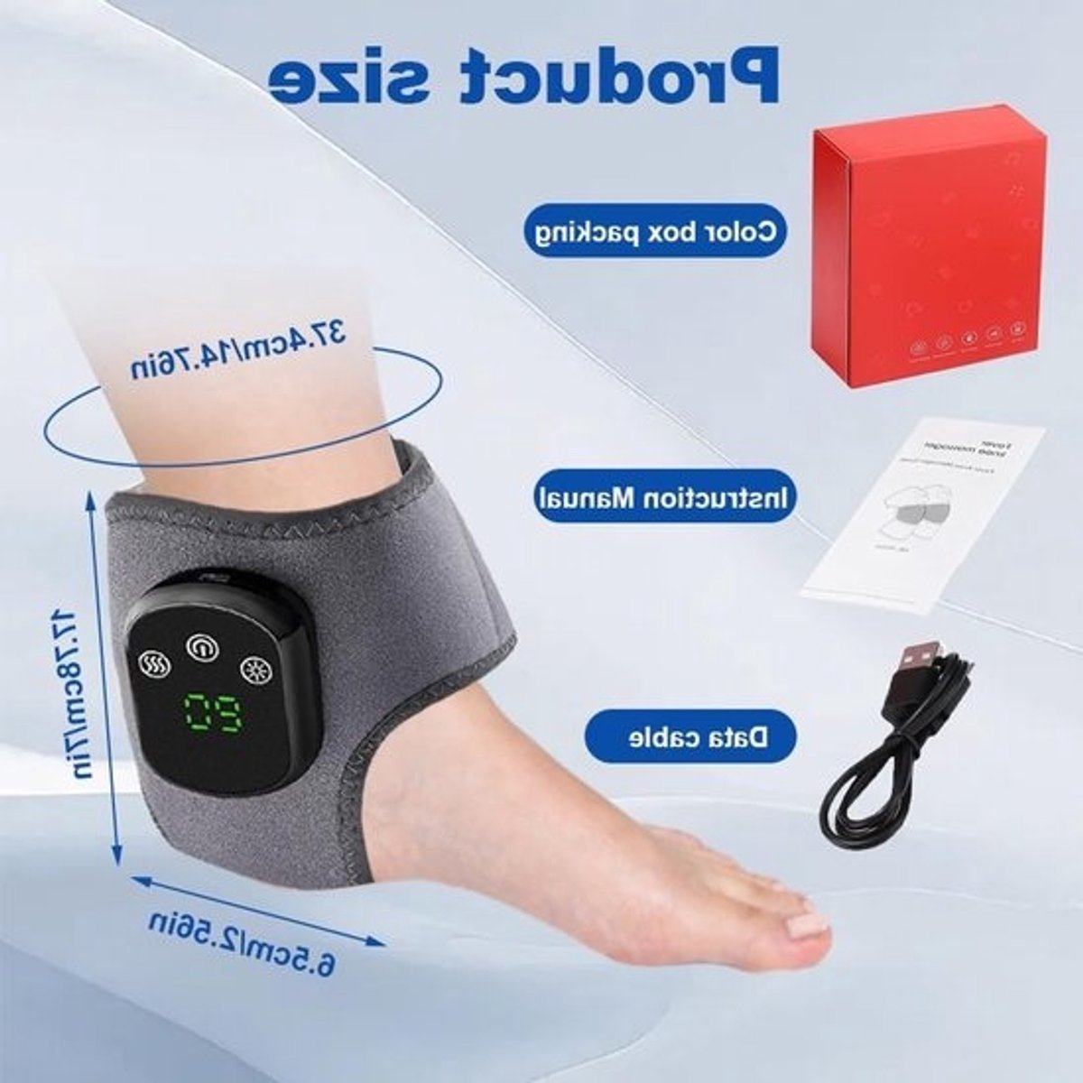 Electric Foot Massager Foot Massager Foot Massager 3-in-1 Foot Massager USB Rechargeable Wireless Foot Massager 3 Modes and 5 Heat Levels Gift for Mum, Women, Mum, Dad