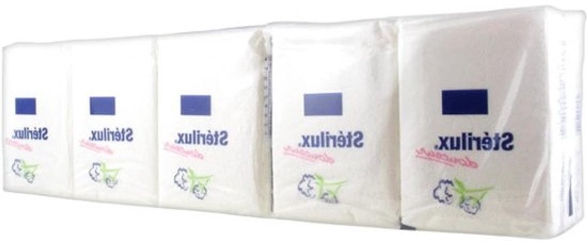 Sterilux zakdoeken - Zakdoekjes tissues - Neushygiëne - Huidvriendelijk - 100 stuks - Wit