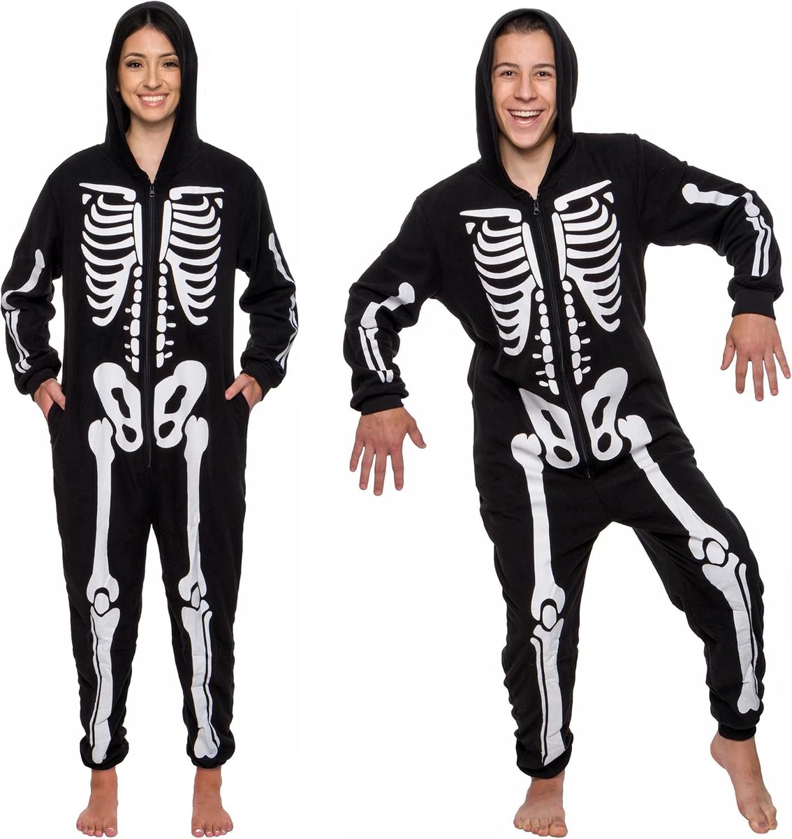 Slim Fit Adult Onesie - Animal Halloween Costume - Plush Fruit One Piece Cosplay Suit for Women and Men