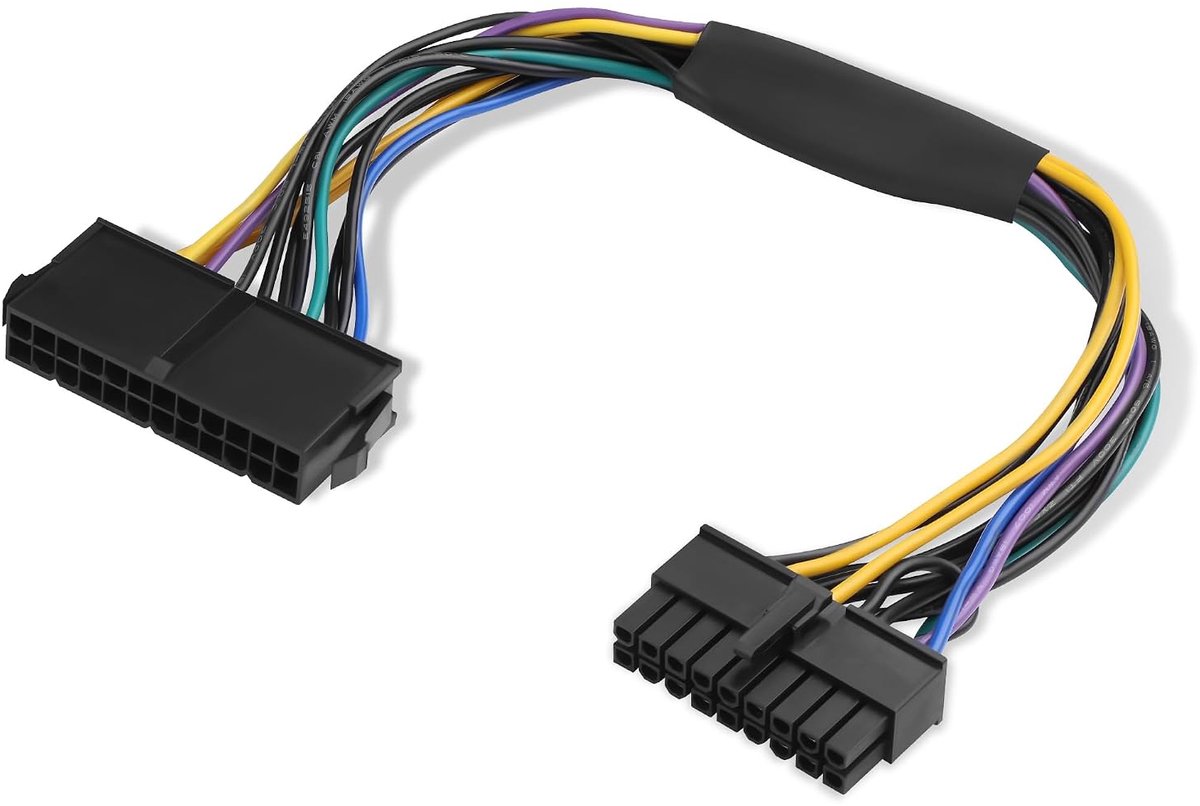 Voedingsadapter, 24-polig naar 18-polig, ATX-moederbordkabel voor Z620 Z420 werkstation, 18 AWG koperdraad, 30 cm, 360 W, stroomconverter voor HP Z Series Desktop