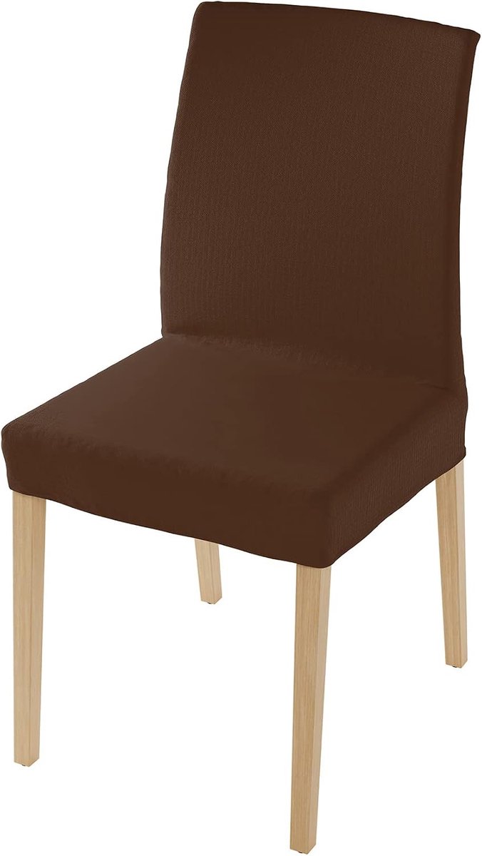 bello bielastische stoelbekleding set, bruin (2 stuks), 100% polyester, STANDAARD
