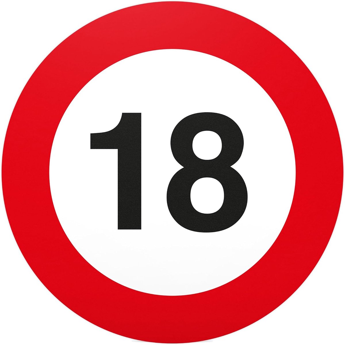 18e verjaardag plastic bord (20 x 20 cm), cadeau 18e verjaardag beste vriend - beste vriendin, cadeau-idee verjaardagscadeau volle jaren, cadeau voor 18 verjaardagsfeestjes