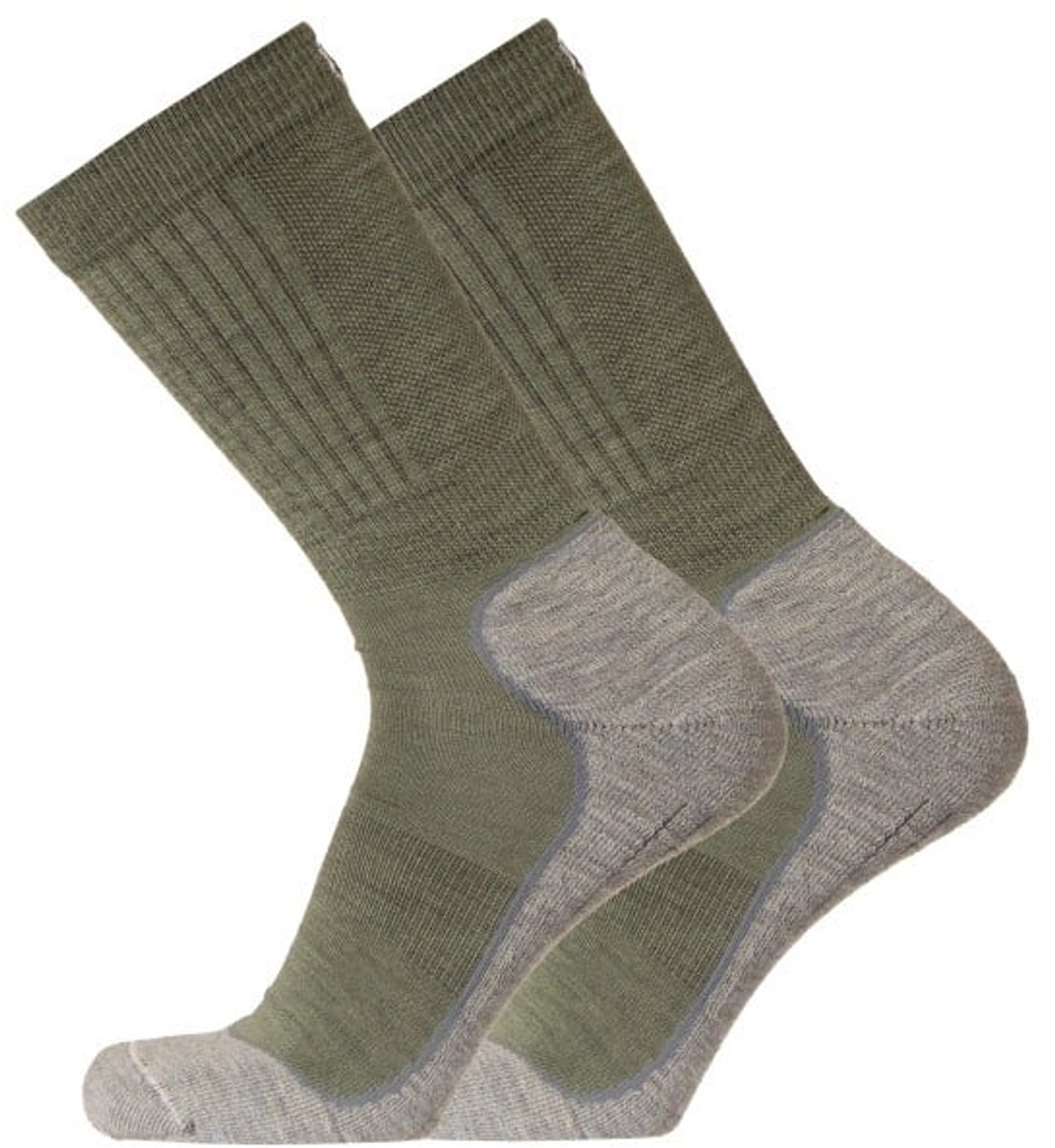 UphillSport - 2-Pack - Repo Wandelsokken - Merino/Tencel - 4-Laags - Heren / Dames - groen / grijs - 47-50 - 9549