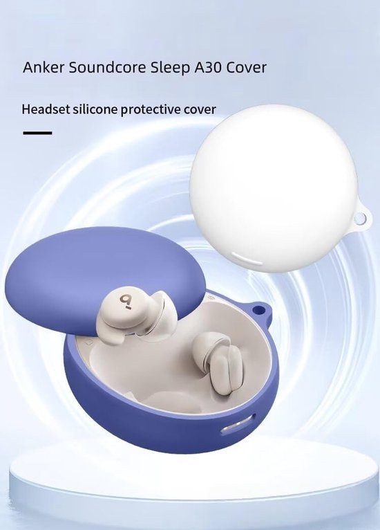 compatibel met Anker Soundcore Sleep A30, schokbestendige siliconen beschermhoes [LED aan de voorkant], compatibel met Anker Soundcore Sleep A30, zwart — afbeelding 2