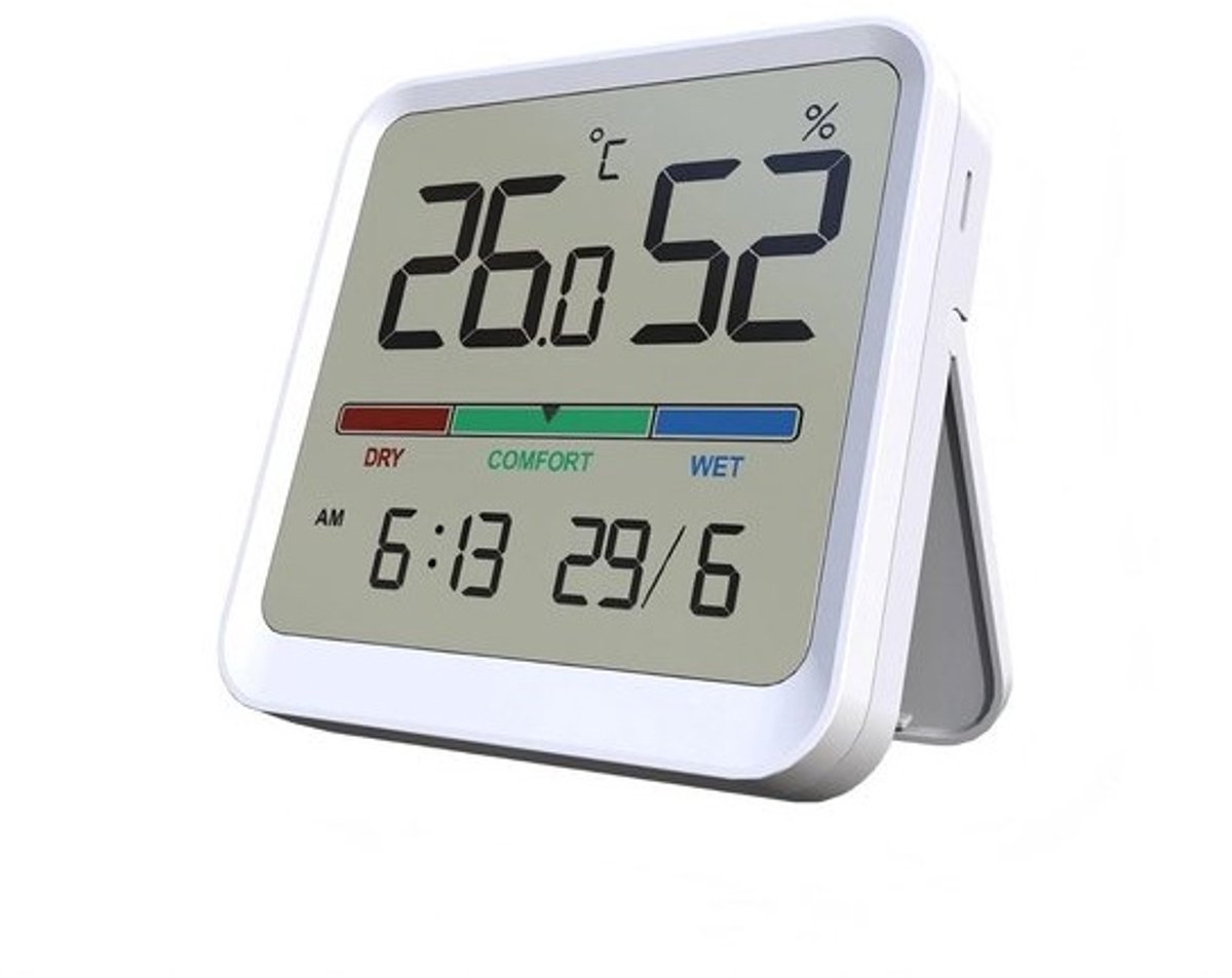 Nauwkeurige Digitale Thermometer en Hygrometer voor Binnen met Tijd en Datumweergave