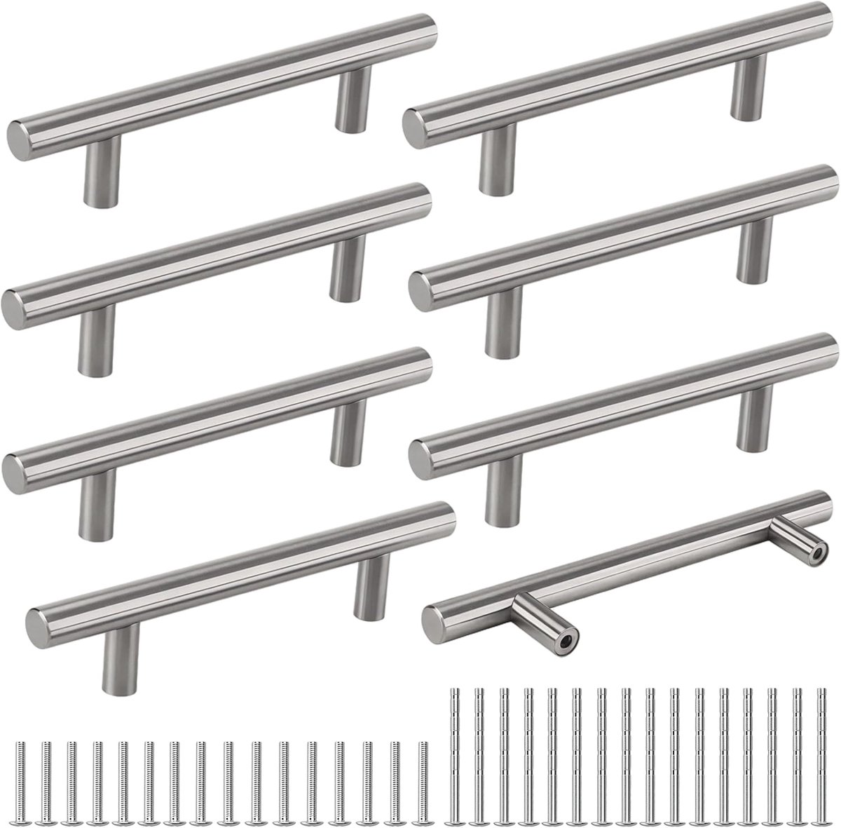Meubelgrepen 128 mm - zilver - moderne uitstraling - perfect voor meubels - ShopVlot