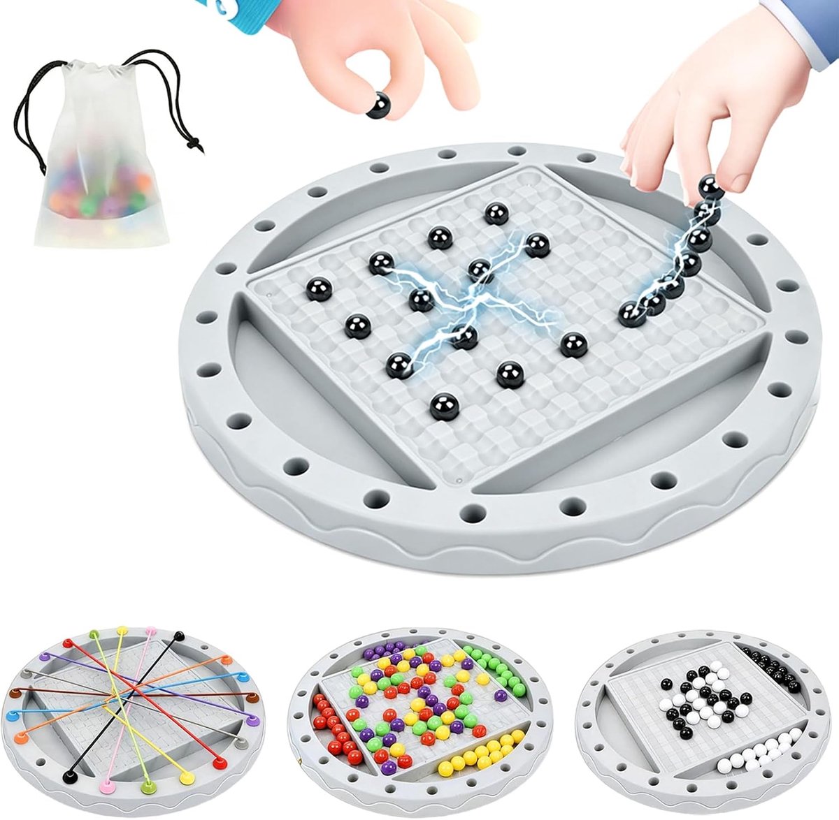 4-in-1 magnetisch schaakbord, magnetisch schaakbord, puzzelspel