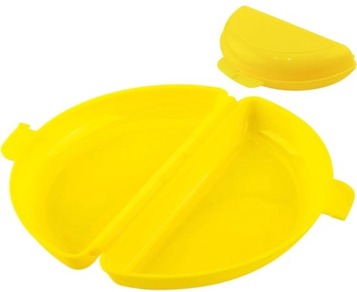 Eierkoker Magnetron - Omelet Pan - Snel Ontbijt Maken - Met Stoomdeksel - 21 x 12 cm - Multicolor