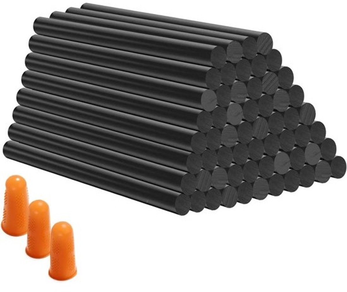 50 stuks universele lijmpistolen sticks voor doe-het-zelf projecten, Ø 7 x 100 mm, inclusief vingerbeschermkappen