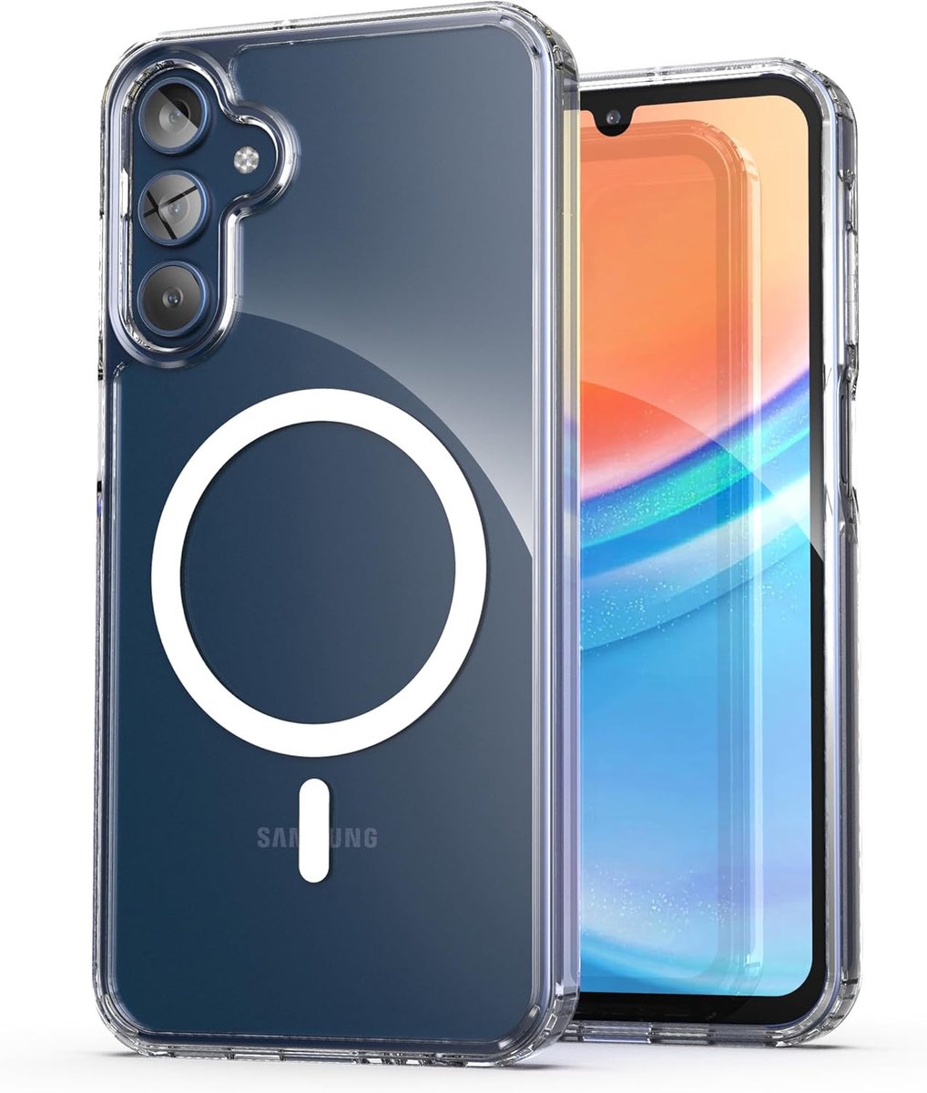 Hoesje Geschikt voor Samsung Galaxy S26 FE - Transparant - Casemania Magnetisch Anti-shock Back Cover - Geschikt voor MagSafe - Extra Stevig Val en Stootbescherming Telefoonhoesje