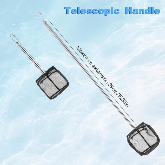 4 Stks Aquarium Garnalen Net, Kleine Fish Tank Tool Uitschuifbare — afbeelding 4