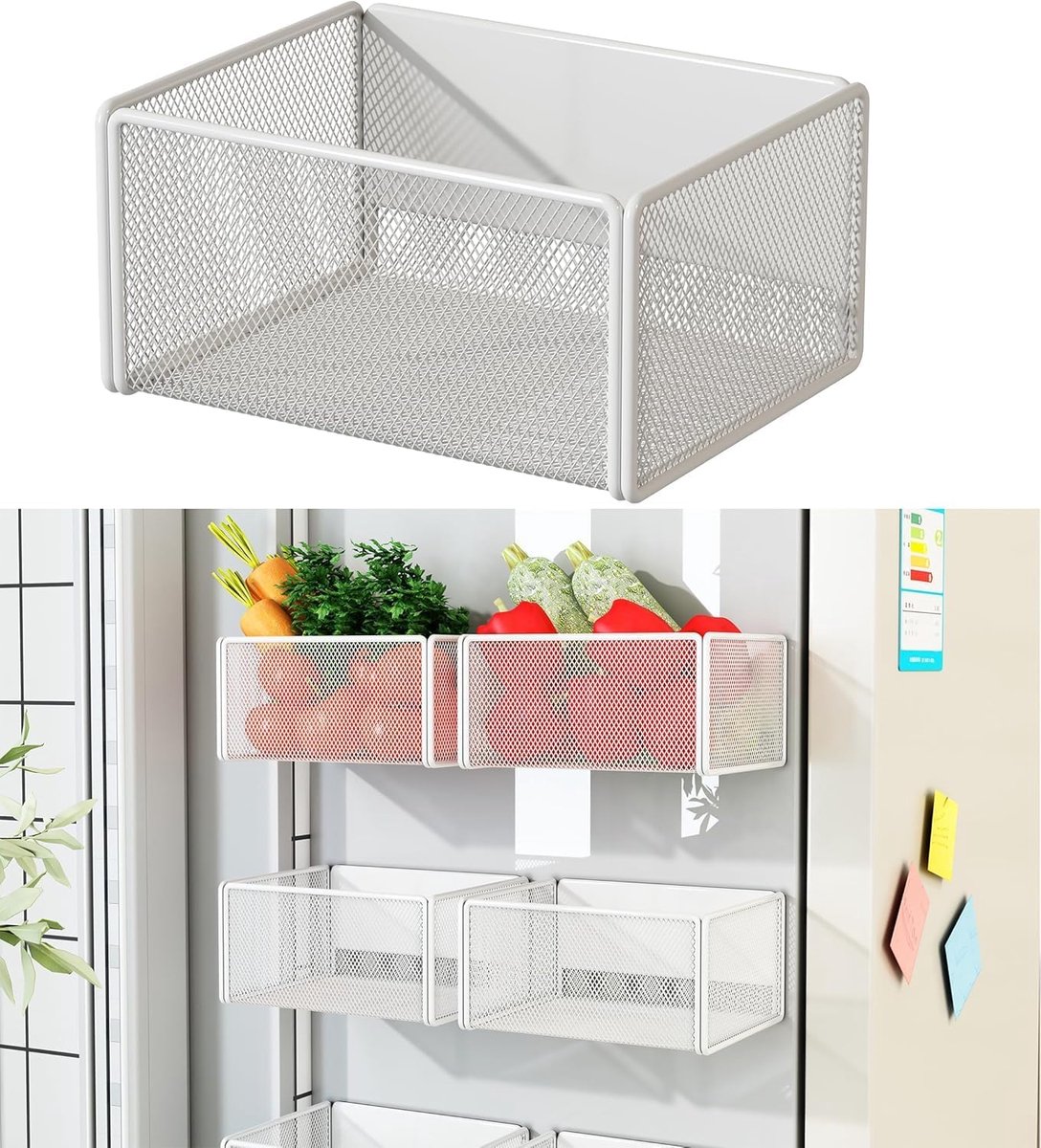 Rek, magnetisch, keukenorganizer, magnetische pennenhouder, magneetrek voor koelkast, pennenhouder, magnetische plank, accessoires, whiteboard, magnetische organizer