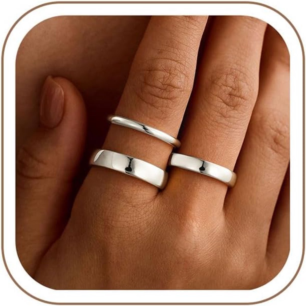 Ringen goud/zilver dames waterdichte ring verstelbaar