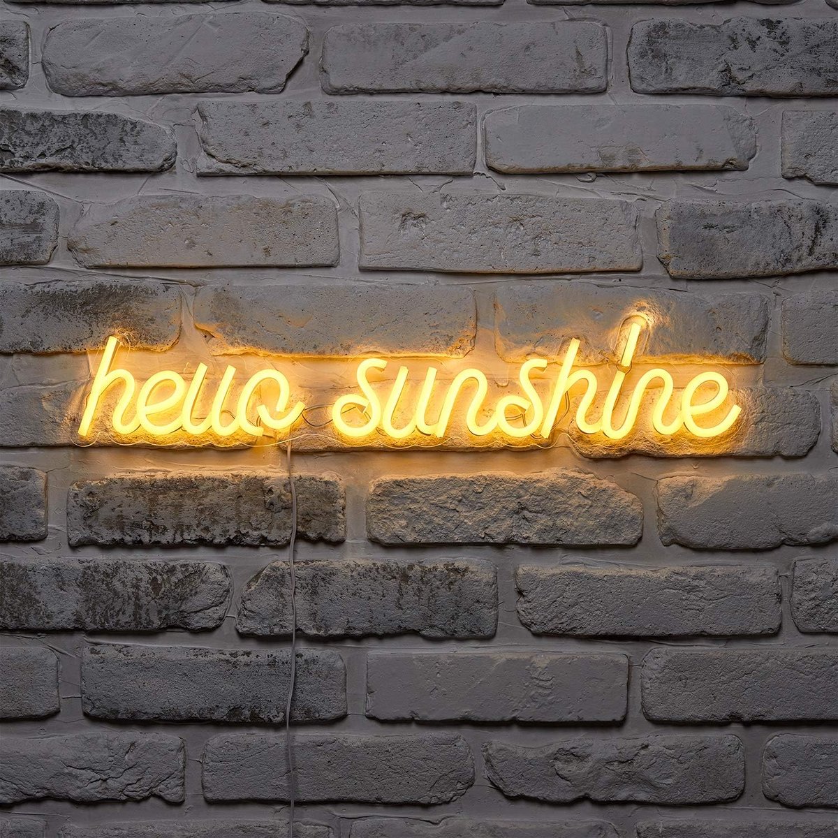 Hello Sunshine LED Neon lichtbelettering op stroom