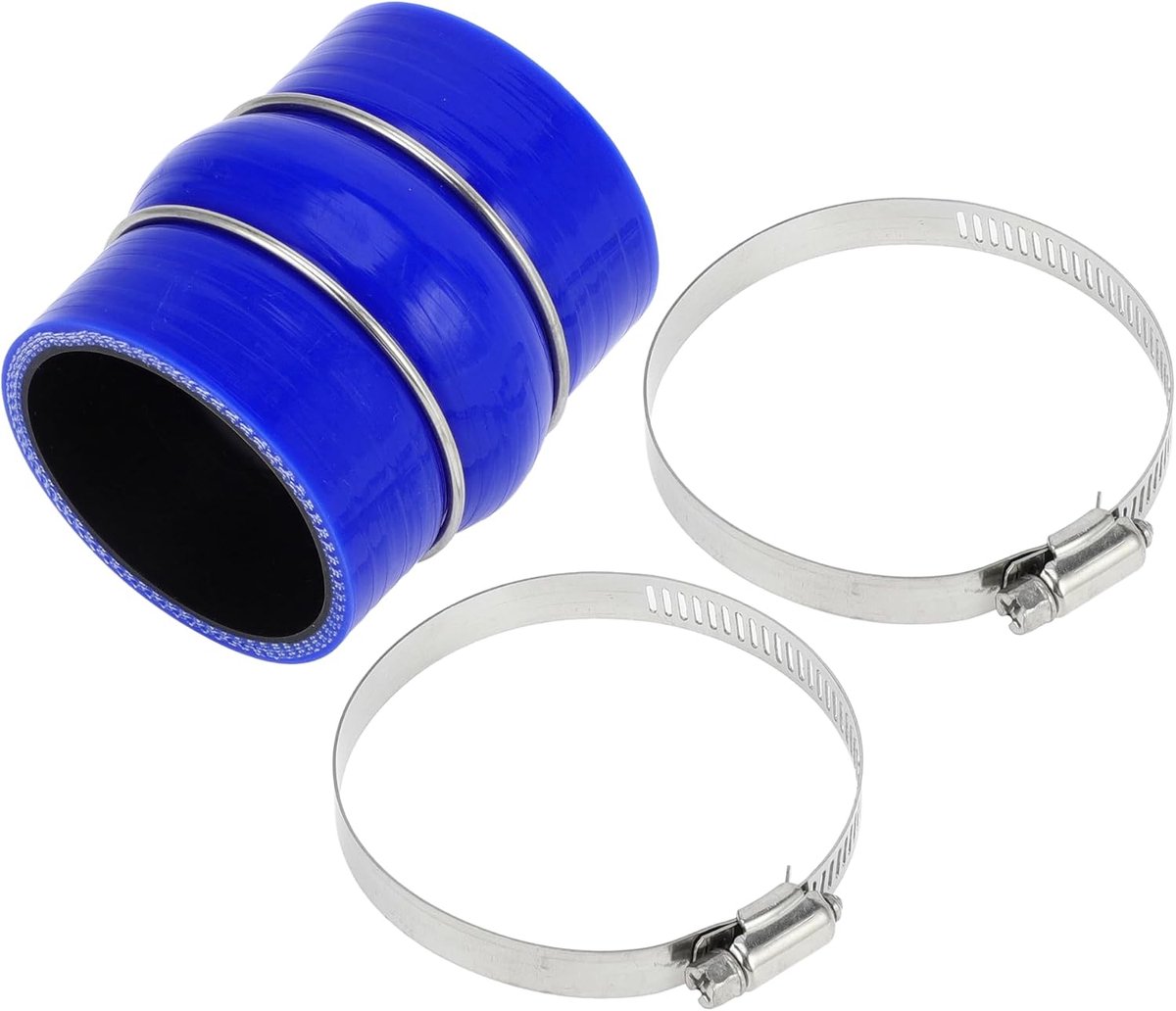 1 Set 57mm/2.24" 76mm/2.99" Lengte Blauwe Auto Silicone Slang Met Klemmen Hump Slang Koelslang Universeel