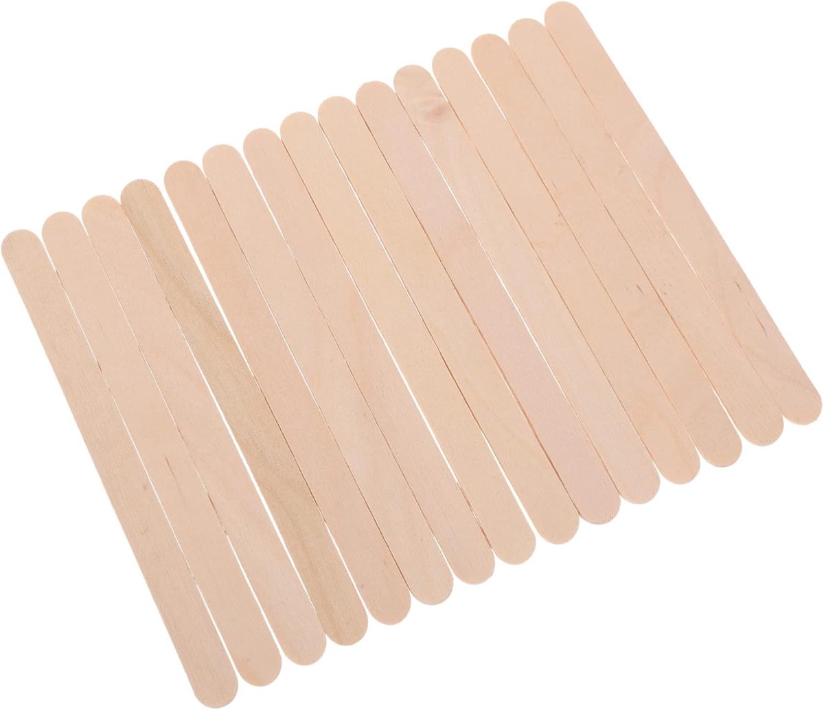 100 Stuks Roerstaafjes voor Diy Crafting Natuurlijke Veilige Stokken voor Taartdecoratie Ijscreatieve Projecten voor Thuis Professioneel Gebruik
