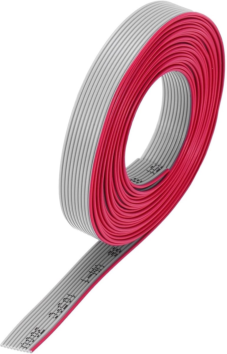 28AWG IDC draad lintkabel 3 m lengte 1 mm pitch 10 pin grijs voor JTAG/ISP verbinding
