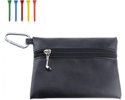 Golf Tees Tas Ballen Houder Pouch Bag Rits Met Metalen Haak Kleine Gift tas