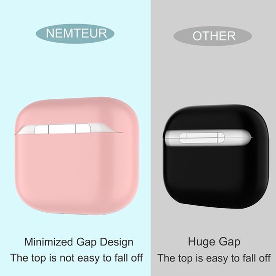 Hoes voor Airpods Pro 3, dun beschermend Silicone Case voor Air Pods Pro 3 2025 (USB-C) Skin Front LED zichtbaar siliconen hoesje, Roze — afbeelding 4