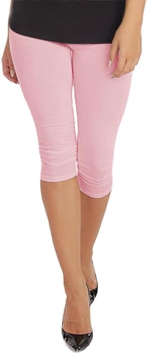 Leggings 3/4 capri, van katoen, ondoorzichtige leggings, vele maten, vele kleuren, zwart, grafiet, grijs, donkerblauw, grijs, wit, blauw, roze, bruin