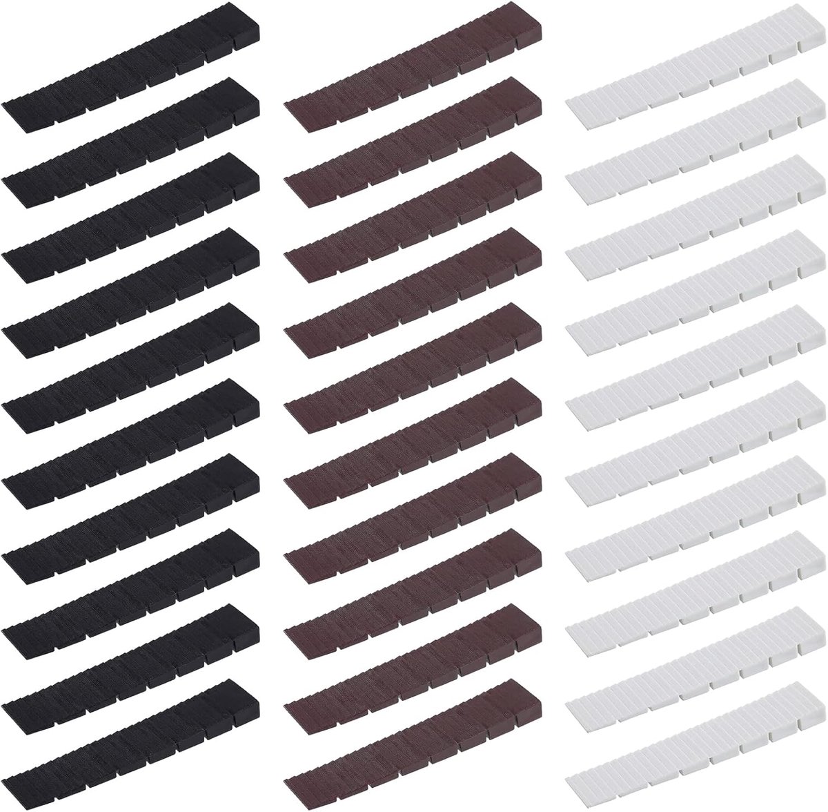 Dailygoods- Meubelwiggen 30 Stuks - Onderlegwiggen - Compensatiewiggen - Nivelleringsonderleggers - Kunststof Montagewiggen - Antislip Onderkant - Niv