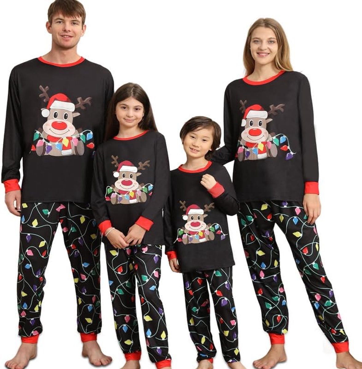 Kerstpyjama familie familie set XLDC1, jongens / meisjes 2T