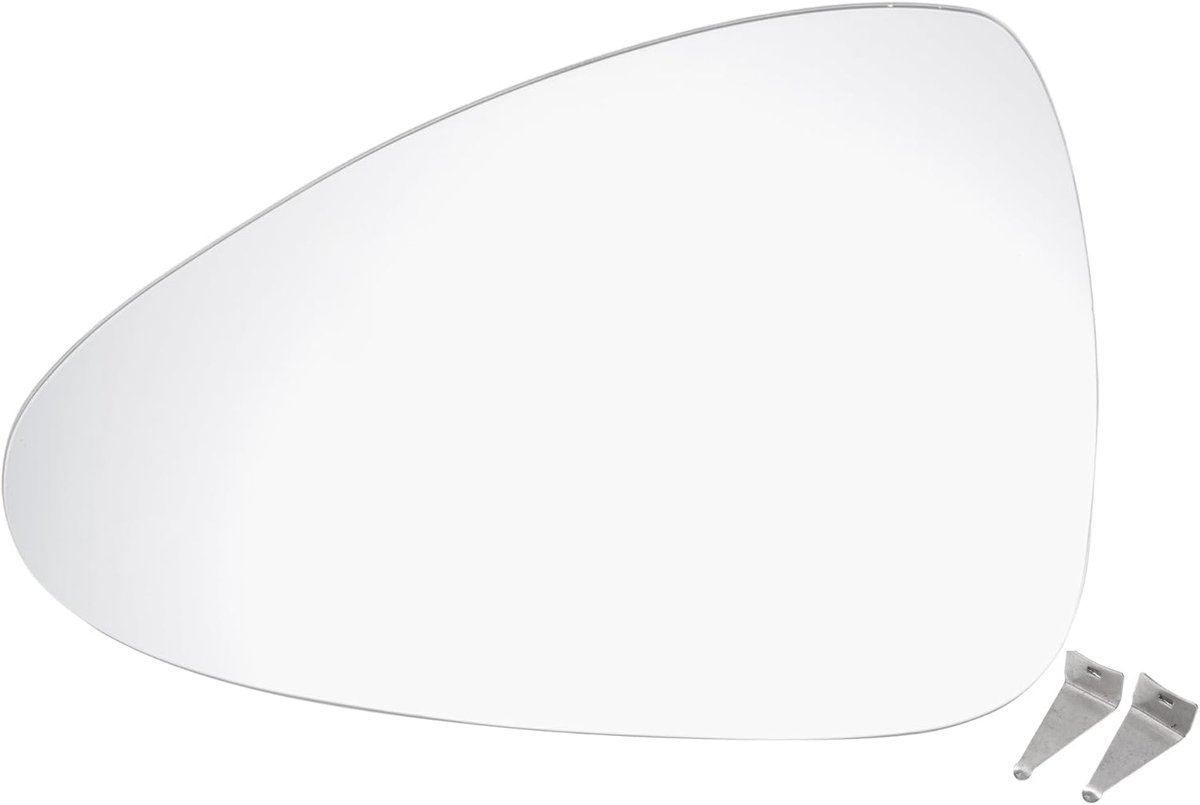 Dailygoods - Vervangend Zijspiegelglas Convex Verwarmd Wit voor Auto