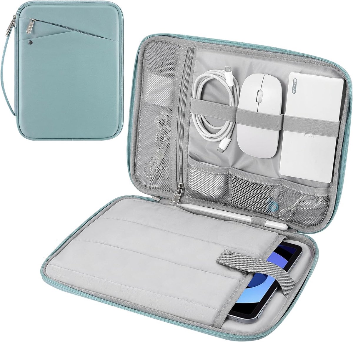 Dailygoods- Tablethoes Draagtas - Gewatteerde Bescherming - Voor 9-11 Inch Tablets - Klittenbandsluiting - Waterdicht - Robuust voor Reisgebruik - Tab