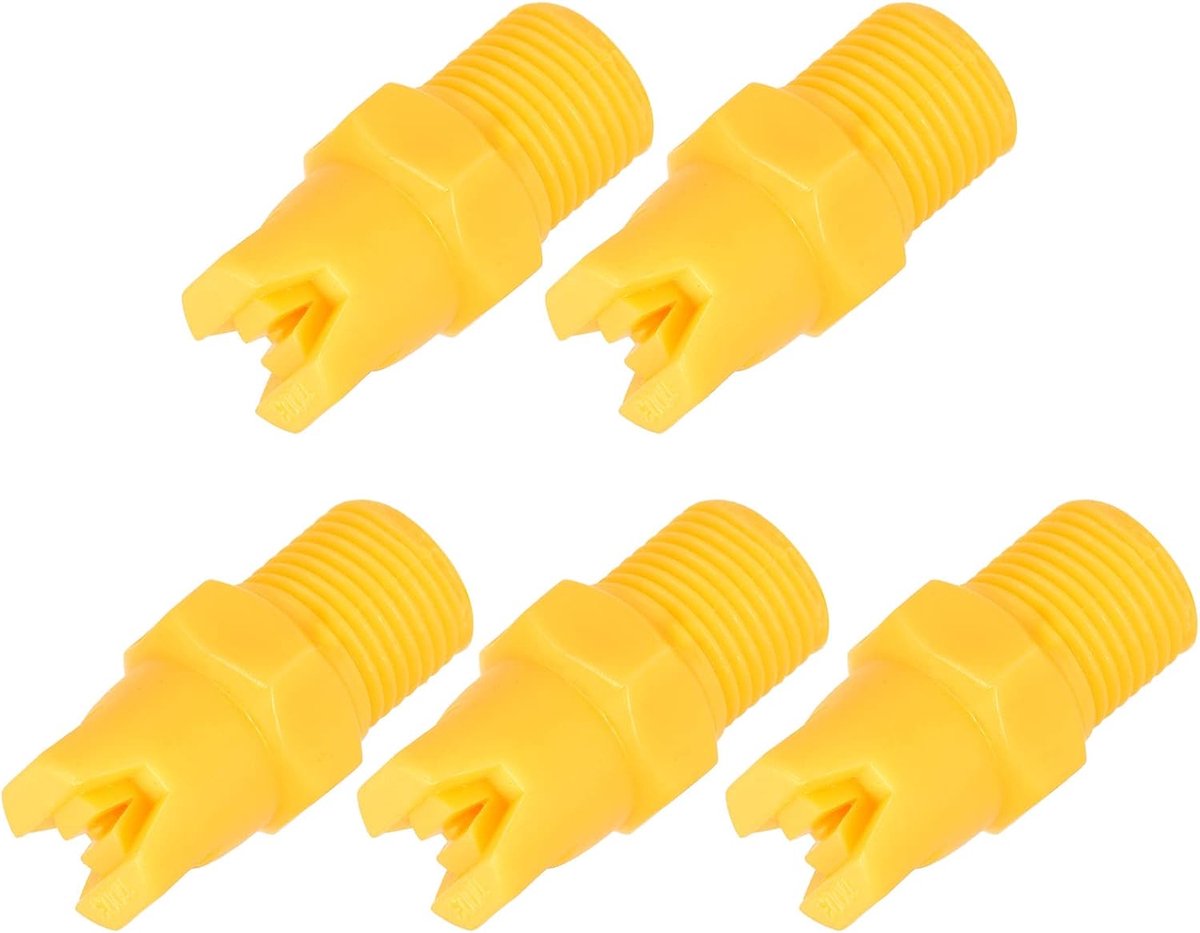 Dailygoods - Set van 5 Platte Ventilatorspray Sproeikoppen voor Huishoudelijk Gebruik