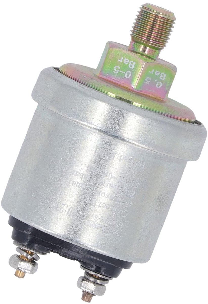 Dailygoods- Oliedruksensor Hoge Druk - Messing - M10x1 1/8NPT Buitendraad - Geschikt voor VDO-Machines - Betrouwbare Prestaties - Veelzijdige Toepassi