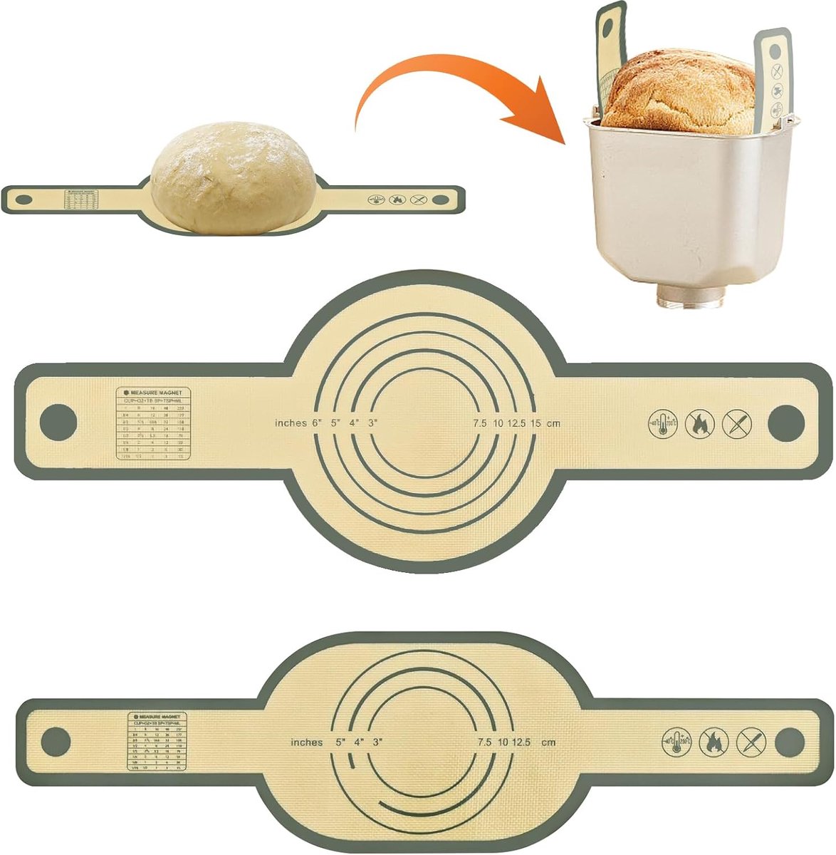 Dailygoods- Siliconen Mat - Herbruikbaar - Anti-stick - Food-grade - Hoge Temperatuur - Lange Handvatten - Bakmat