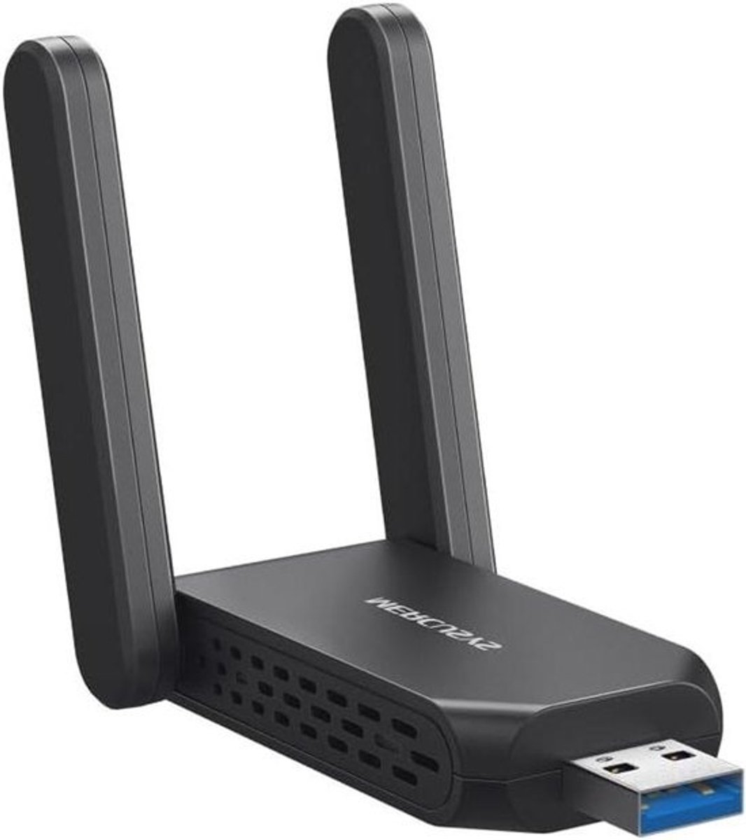 WLAN-stick - Wifi-adapter - Snelle internetverbinding - Wi-Fi 6 AX1800 - USB 3.0 - Zwart