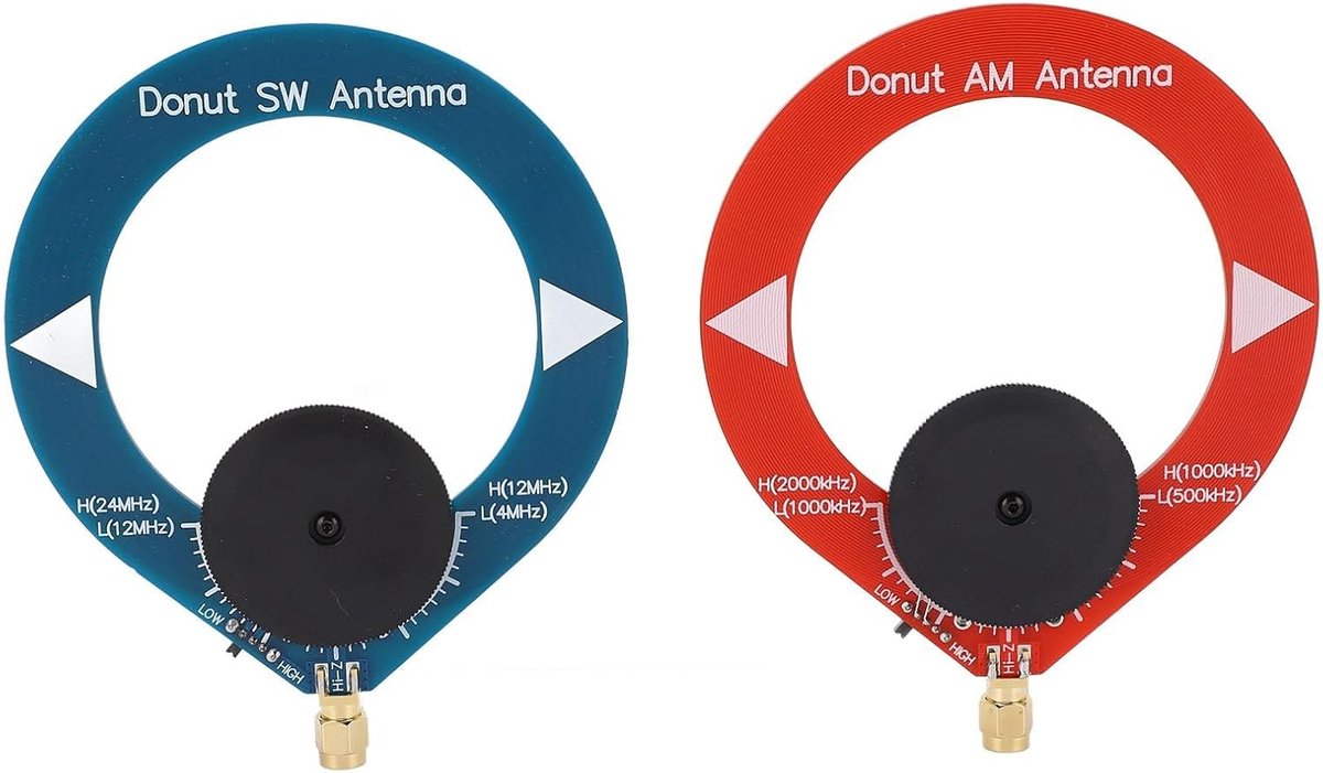 2 Stuks Draagbare Donut AM Antenne PCB Mini Loop Antenne voor Verbeterde Ontvangst op Kortegolf Radio MW SW Radio Antennes