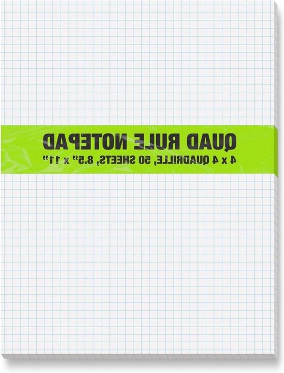Grafiek Papier Pad - Raster Papier - Tekenen Ontwerpen - Dubbelzijdig Bedrukt - 8.5x11 Inch - Blauw Wit