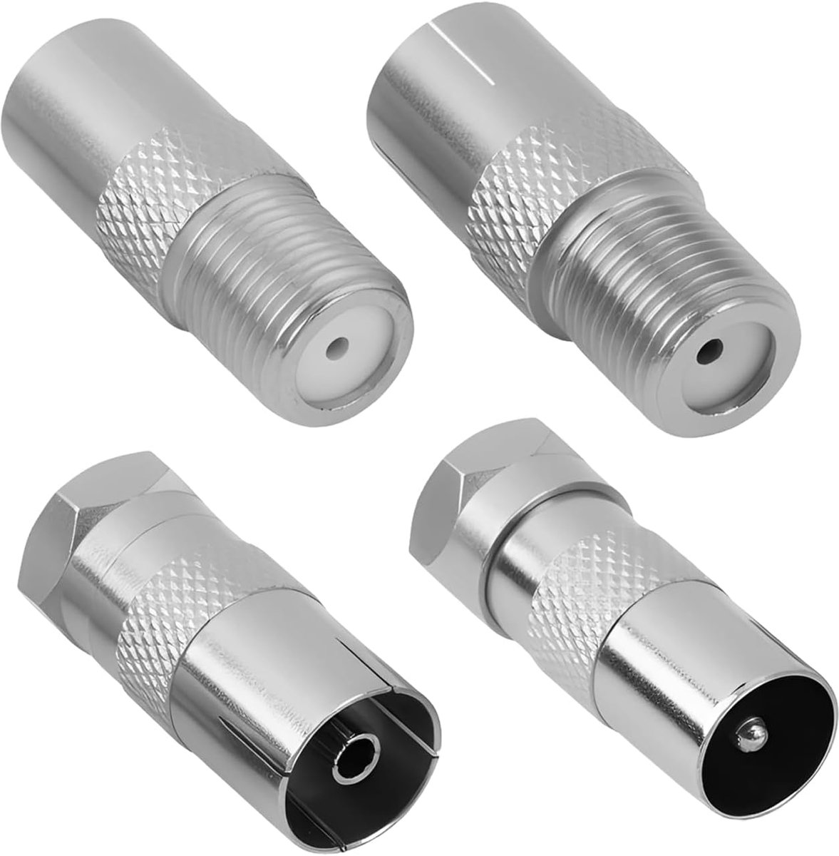 Adapters, aansluitingen van zinklegering, compatibel met tv-antennekabel, voor thuis en woonkamer