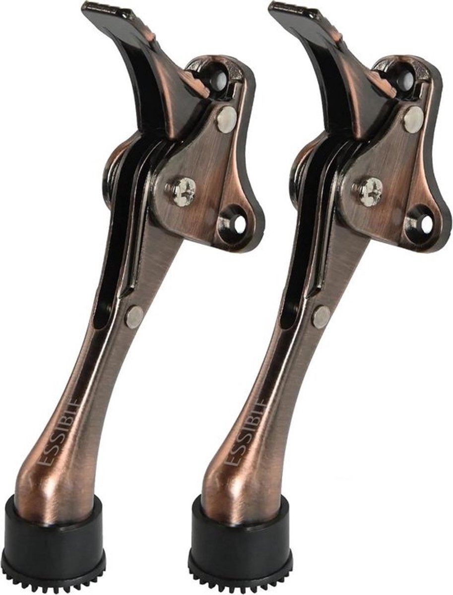 RVS Deurstopper met Voetbediening - Antislip Deurvastzetter Binnen en Buiten - 2 Stuks