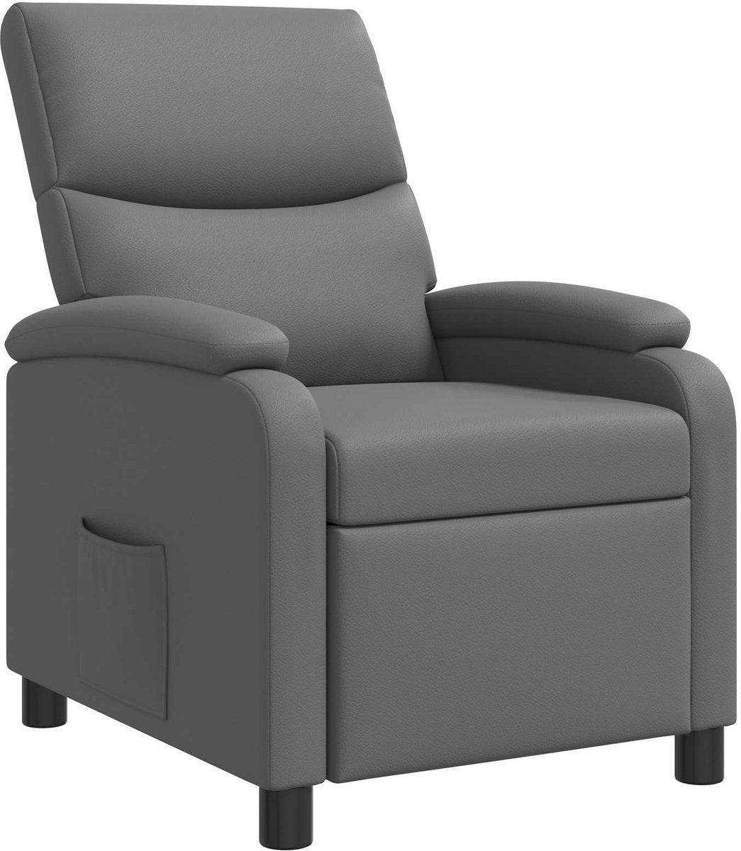 vidaXL Recliner - Grijs - Kunstleer