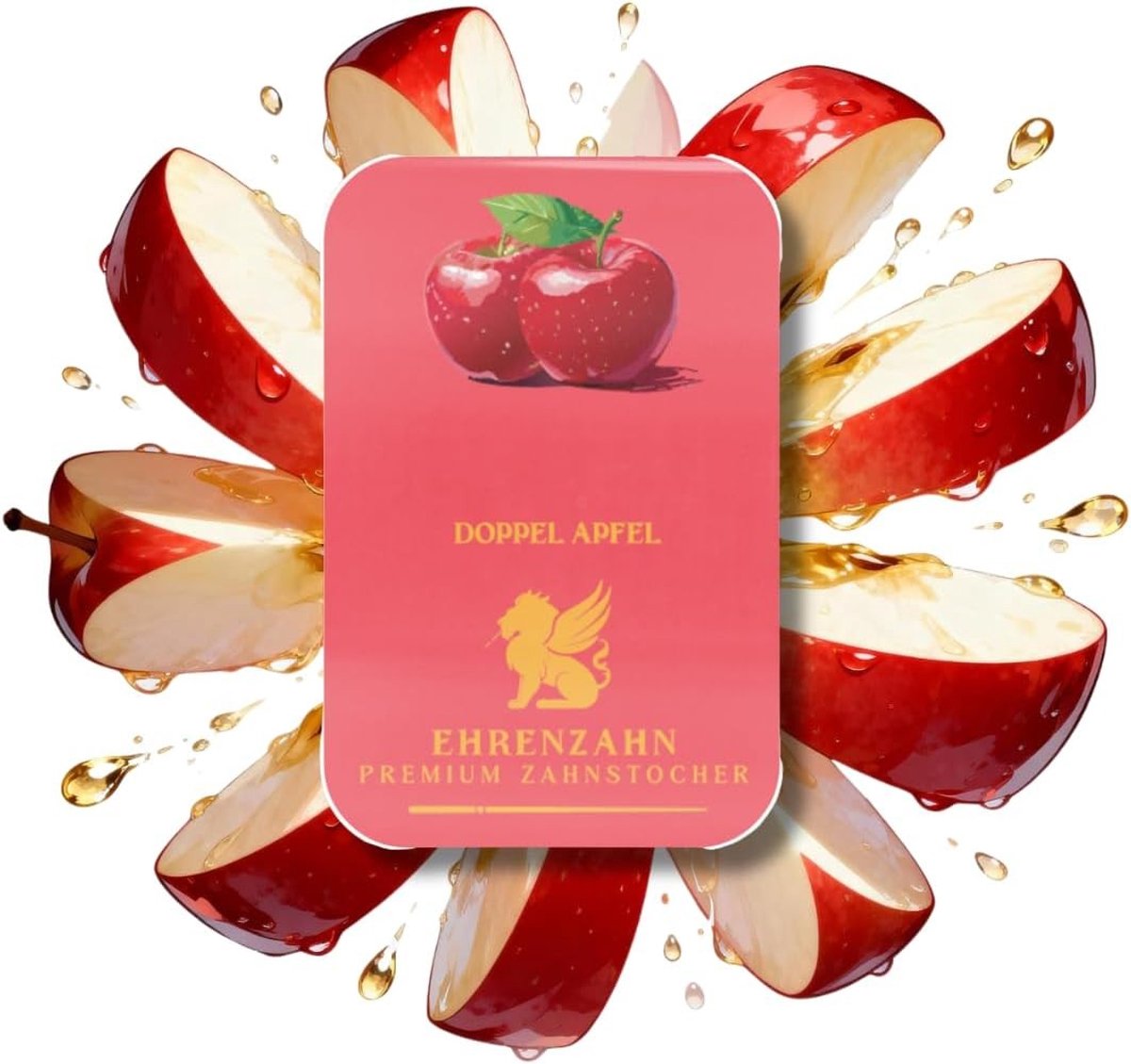 Tandenstokers met Intense Smaak - Dubbele Appel - 100 Stuks - Premium Aromatische Tandenstokers - Voor Frisse Adem