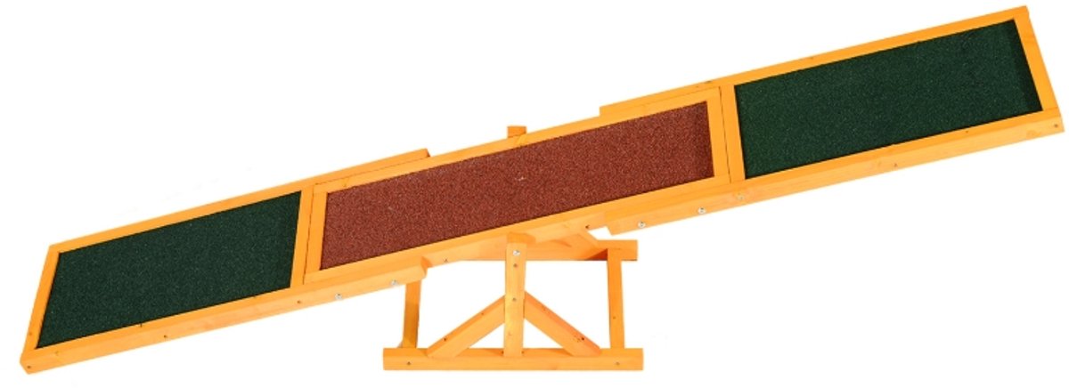 Balansbord voor huisdieren 180x30x30cm Houtkleur Hout Agility trainingsmateriaal Honden balansbalk Huisdier trainingsbord Stevig en duurzaam Praktisch en mooi Geschikt voor grote honden met een gewicht tot 30 kg
