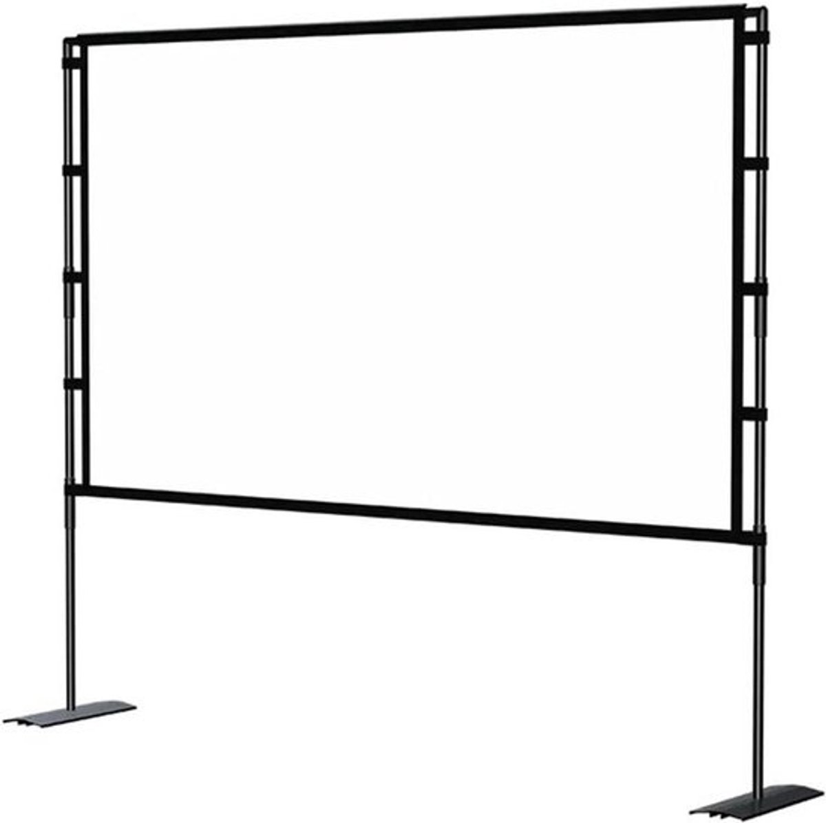 Projectiescherm met Standaard - Filmdoek Buiten - Thuisbioscoop Creëren - Kreukvrij en Wasbaar - Tot 150 Inch - Wit