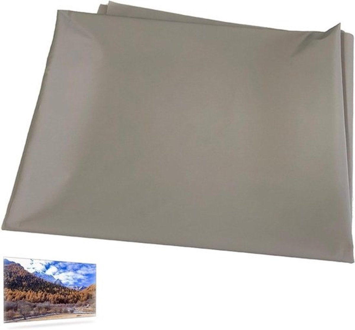 Projectiescherm Opvouwbaar - Filmscherm Draagbaar - Thuisbioscoop Creëren - Kreukvrij Polyester - 133 Inch - Grijs
