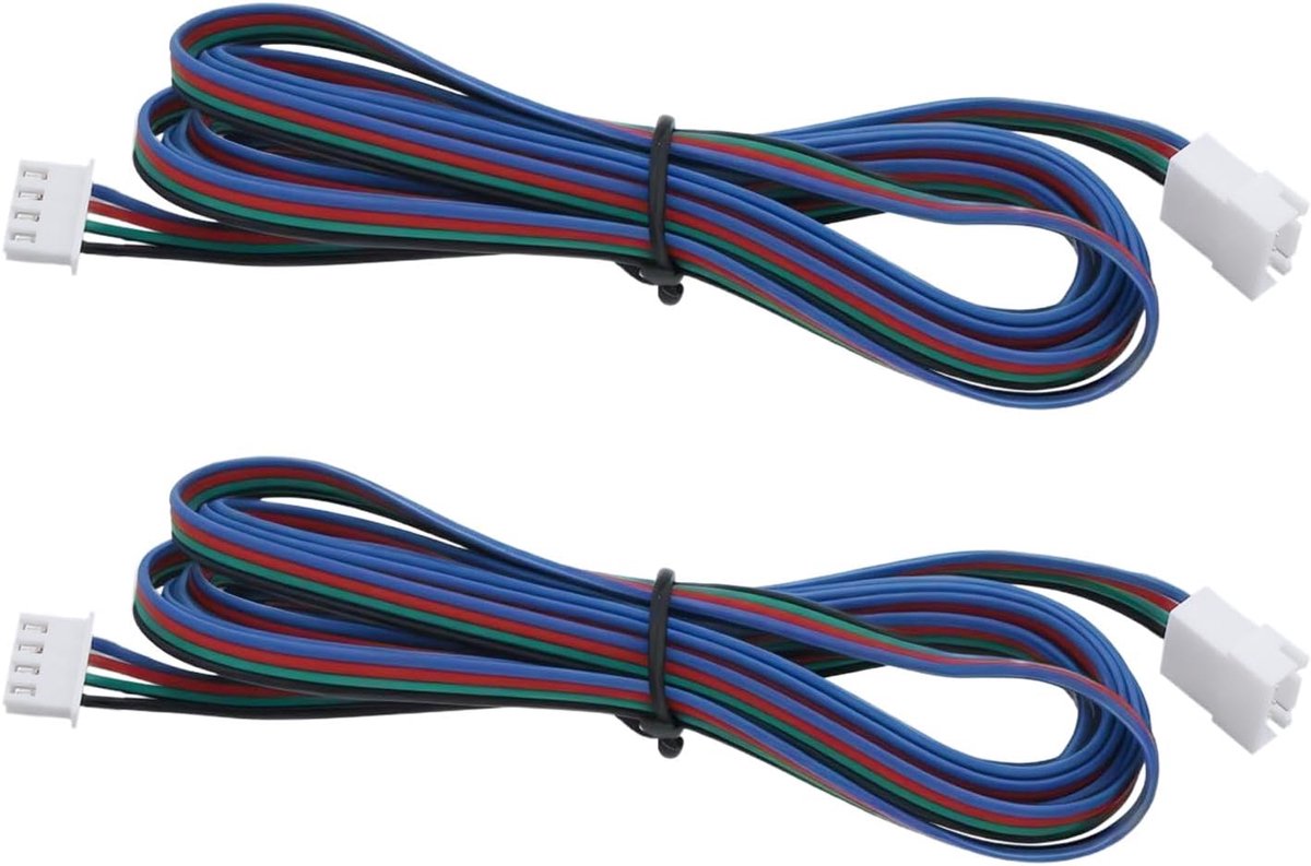 Dailygoods- Verlengkabels 2 m - 3D Printer - Stappenmotor - Vrouwelijke/Mannelijke Connectoren - Duurzaam - Lichtgewicht - Motor Kabels