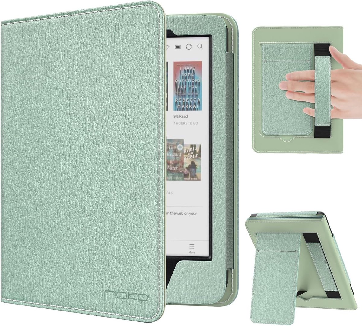 Dailygoods- Boekenkast Kind - Slim PU Hoes - Opvouwbare Stand - Hand Strap - Kaartsleuven - Lichtgewicht Bescherming - E-reader Hoes