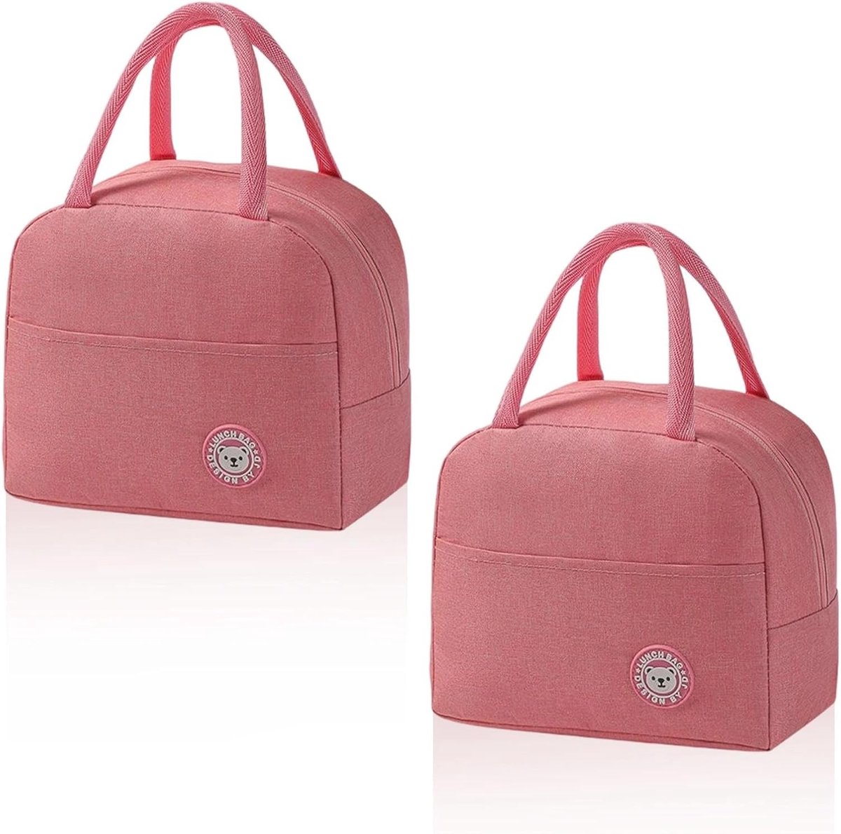 Dailygoods- Koeltas - 2 Stuks - Kleine Koeltassen - Met Zijvakken - Praktische Hengsels - Voor School/Kantoor/Familie - Lunchbox