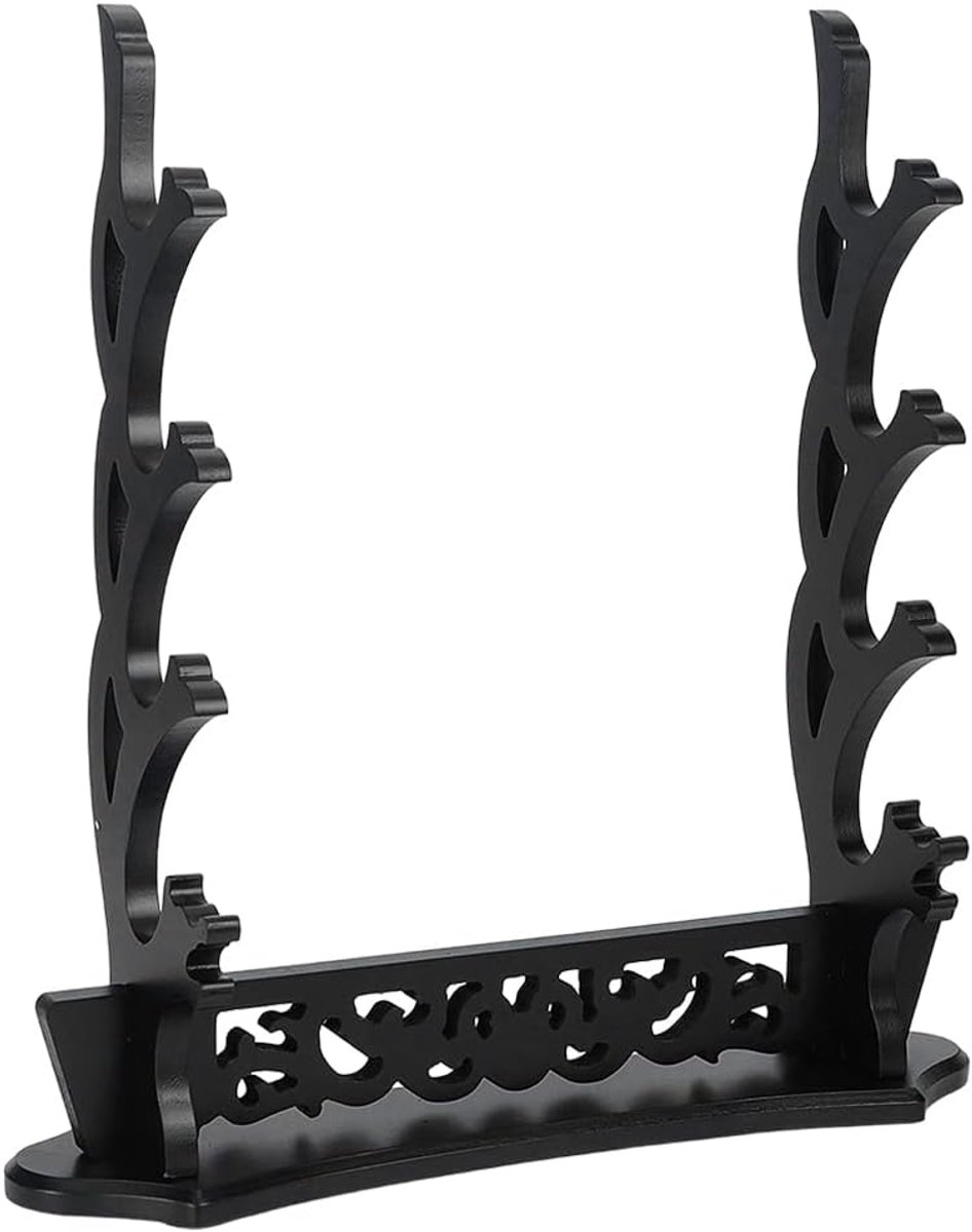 Dailygoods- Zwaardhouder Stevig MDF - Zwaard Standaard - Katana Display - Vloerstandaard - Multifunctionele Houder - Elegante Afmetingen 38,5 x 10,1 x