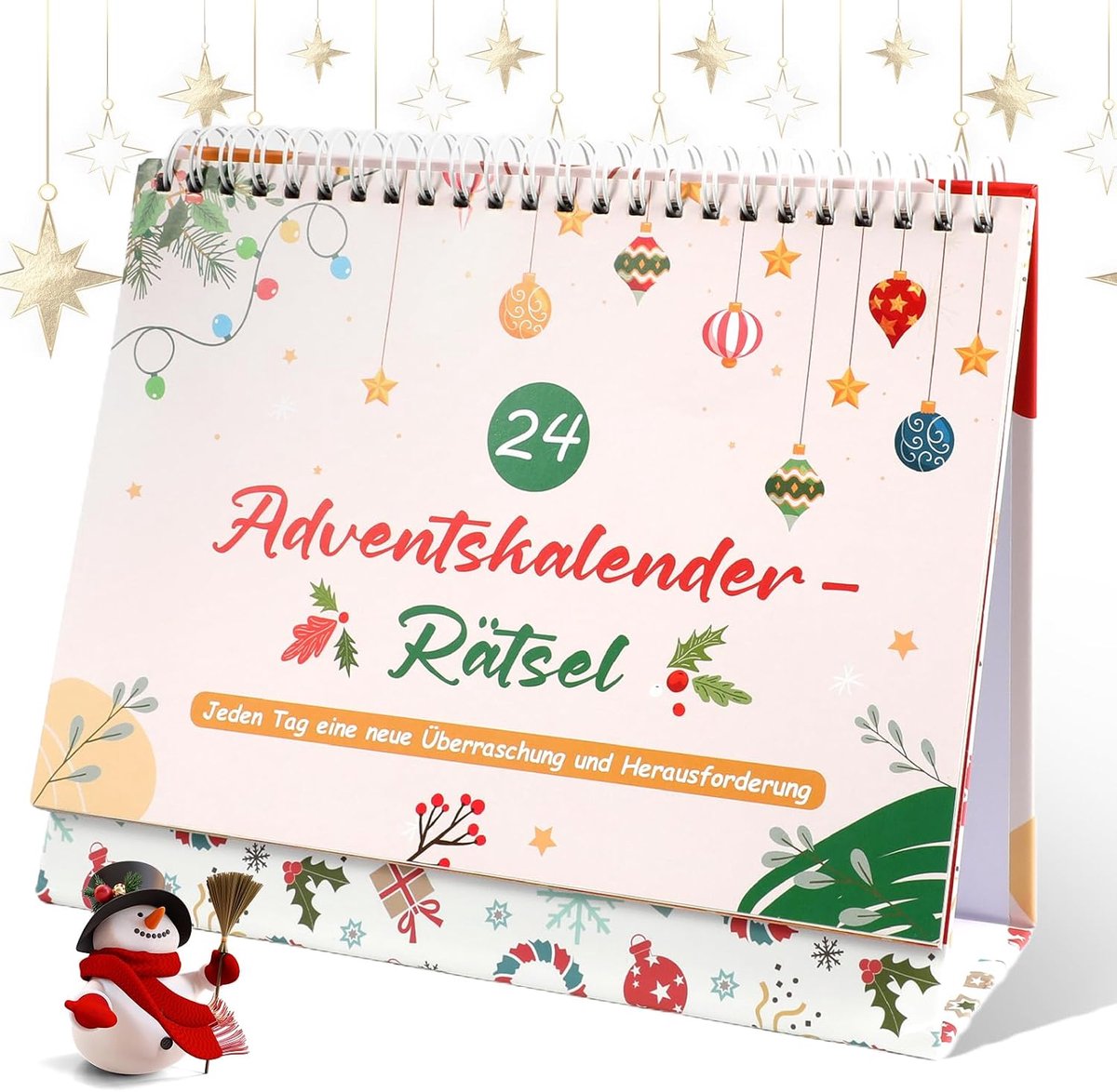 Dailygoods- Puzzel Adventskalender 2025 - Kabouter Puzzel - Familie-Kerstkalender - Raadselplezier - Geschenken - 24 Dagen