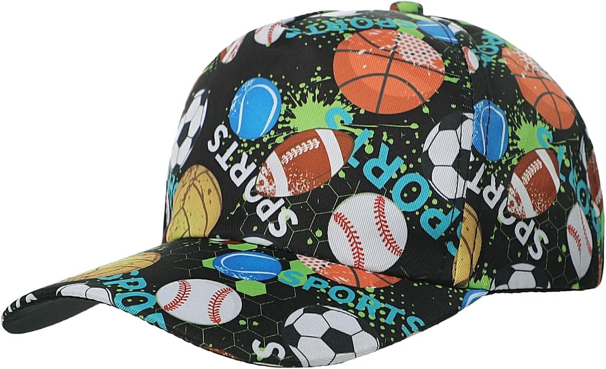 Kinderbaseballpet voor jongens en meisjes, 3-8 jaar, verstelbare baseballpet met zonwering voor zomer, outdoor, vrije tijd