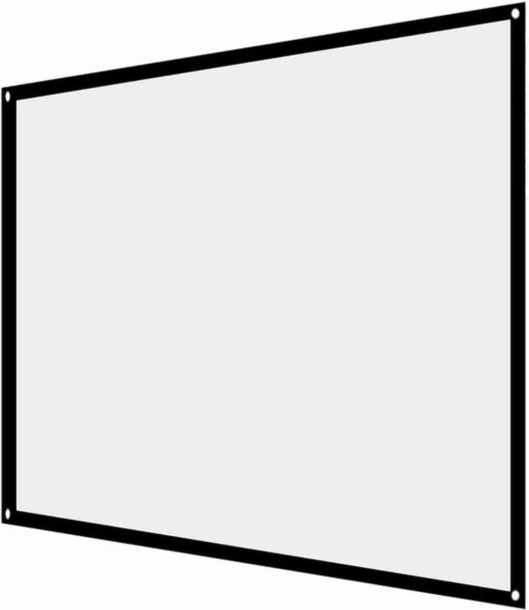 Projectiescherm - Beamerdoek Scherm - Buitenfilms Kijken - Kreukvrij Opvouwbaar - 60 inch 4:3 - Wit